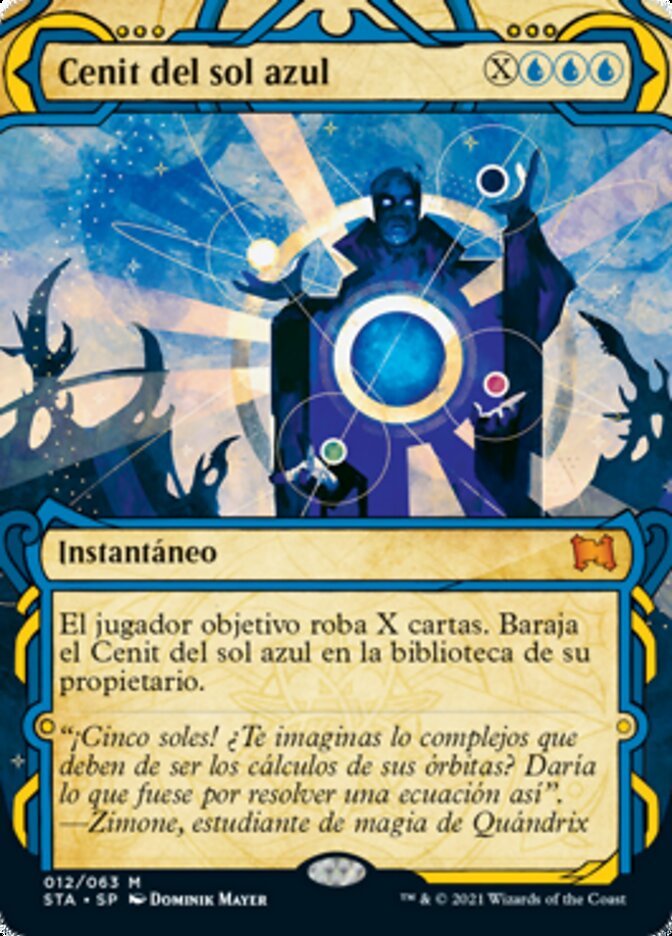 Cenit del sol azul