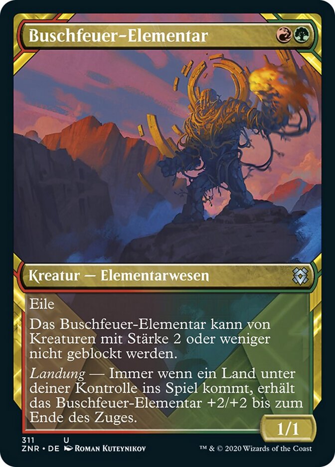 Buschfeuer-Elementar