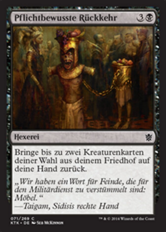Pflichtbewusste Rückkehr