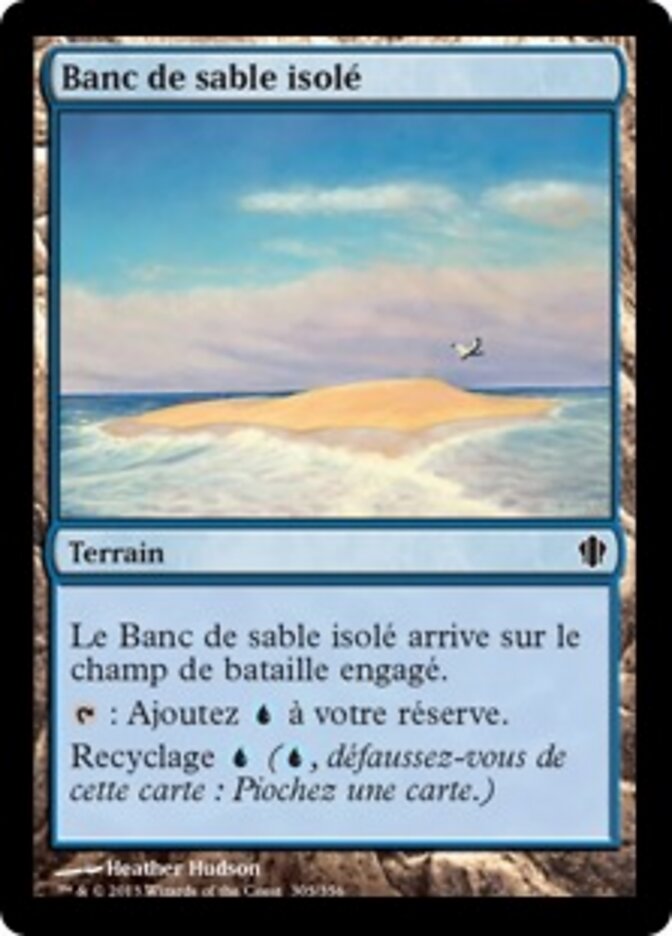 Banc de sable isolé