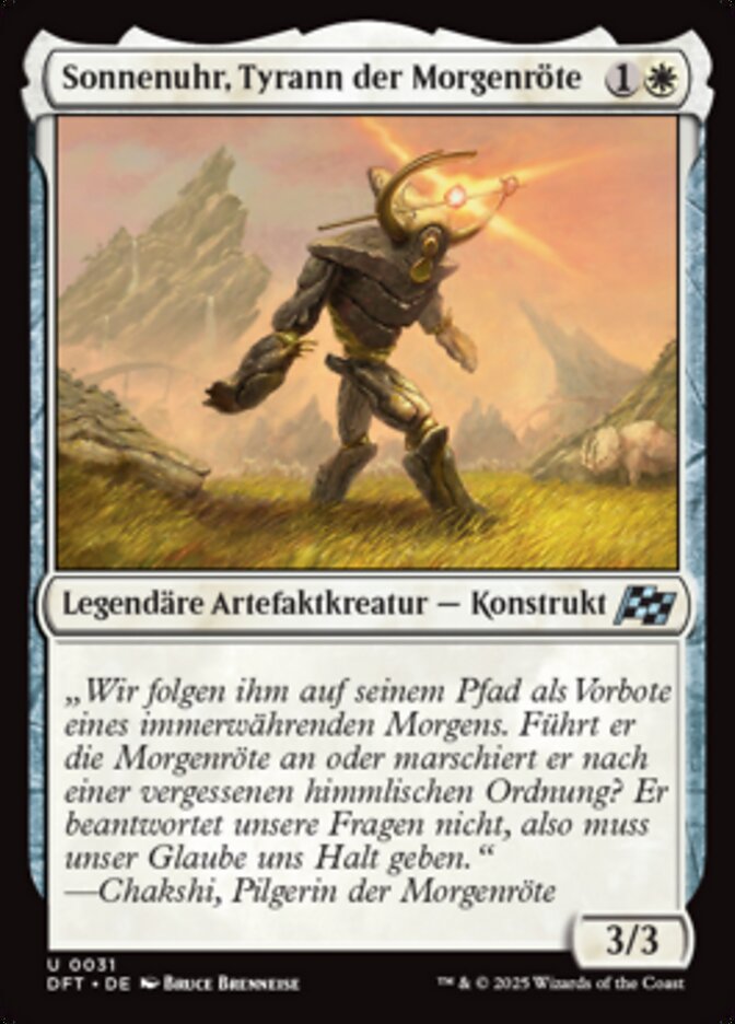 Sonnenuhr, Tyrann der Morgenröte