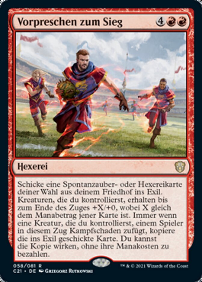 Vorpreschen zum Sieg