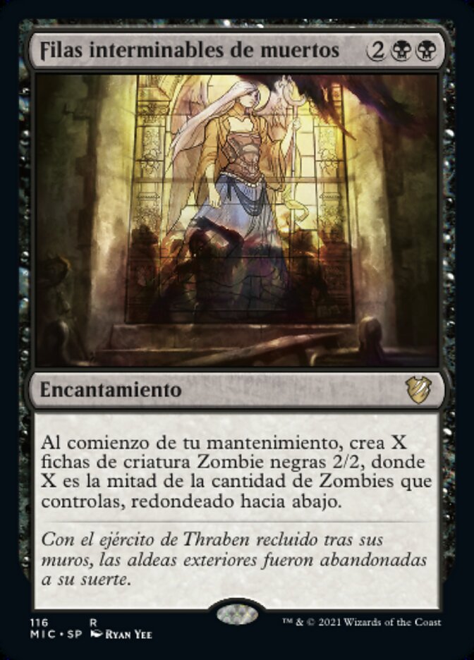 Filas interminables de muertos