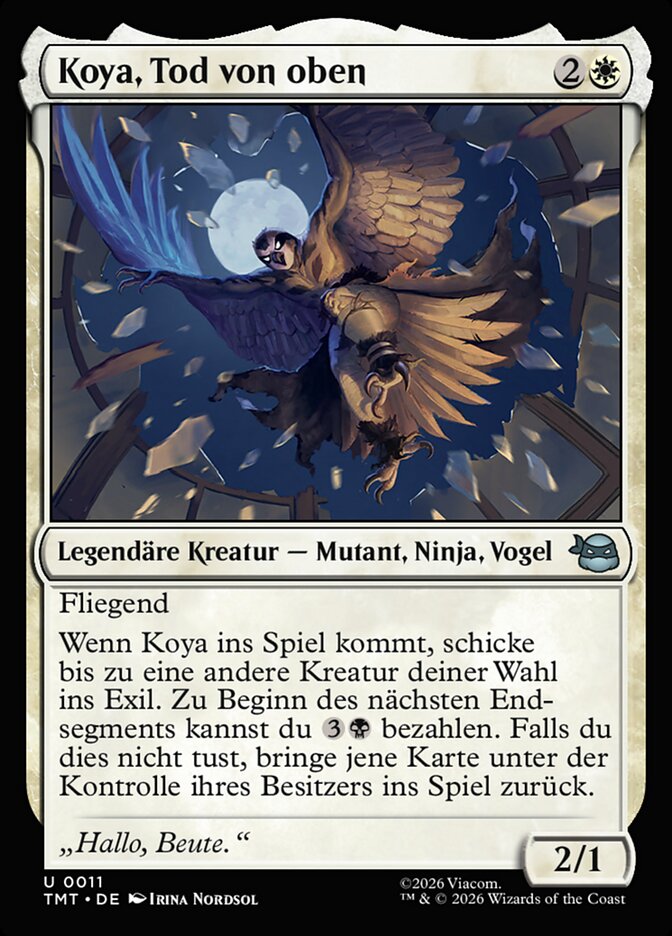 Koya, Tod von oben