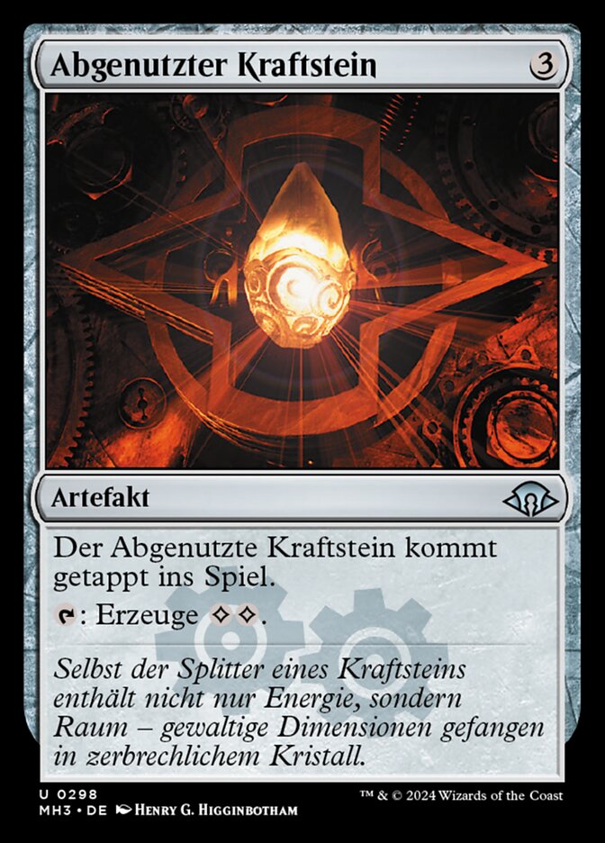 Abgenutzter Kraftstein