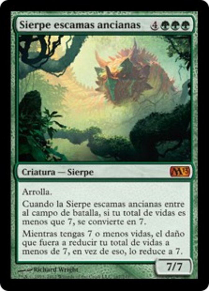 Sierpe escamas ancianas