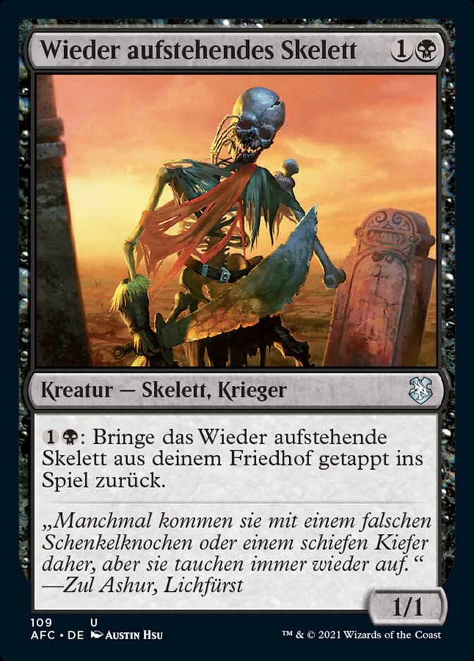 Wieder aufstehendes Skelett