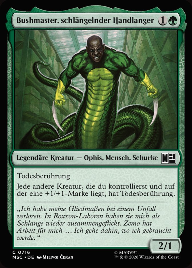 Bushmaster, schlängelnder Handlanger