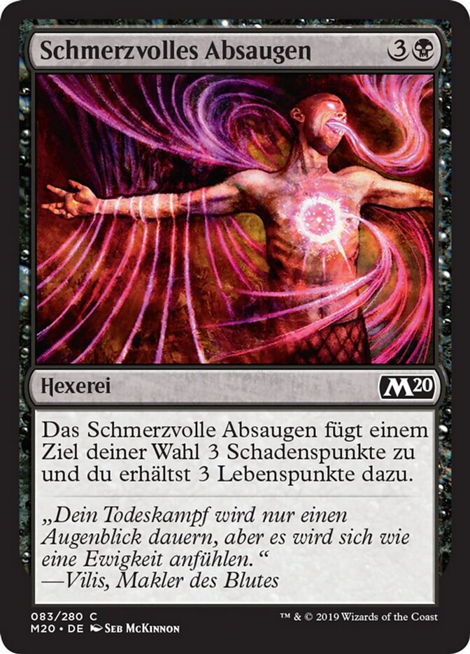 Schmerzvolles Absaugen