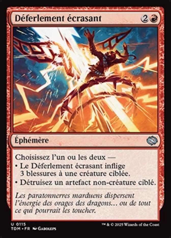 Déferlement écrasant