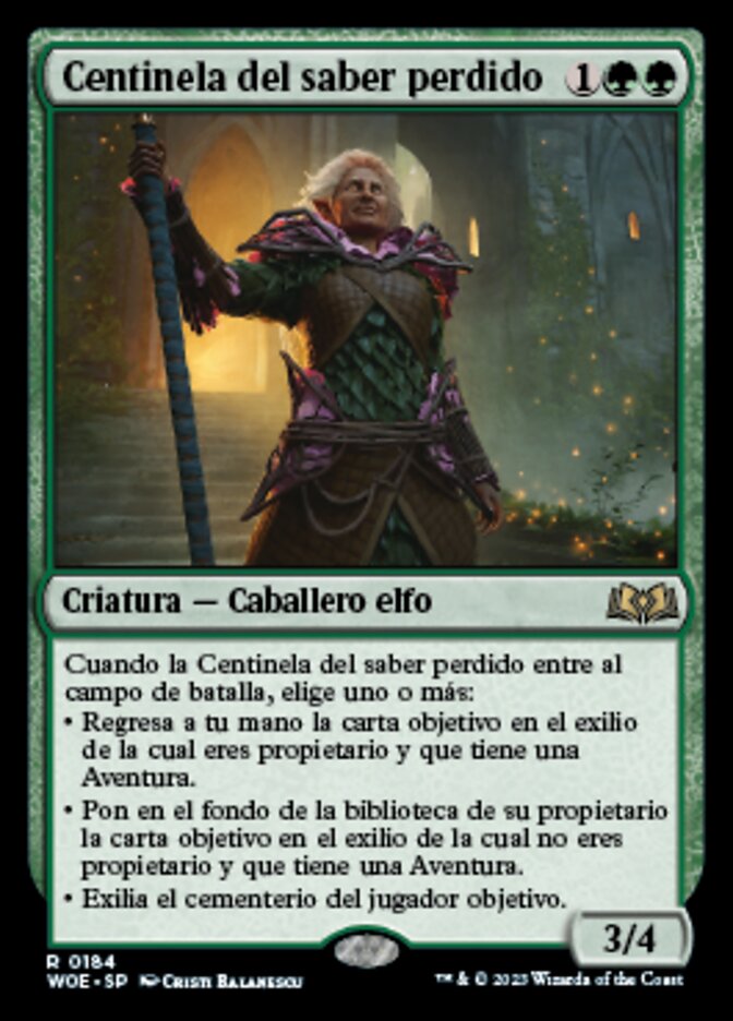 Centinela del saber perdido
