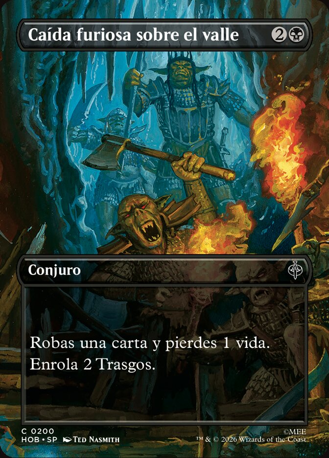 Caída furiosa sobre el valle