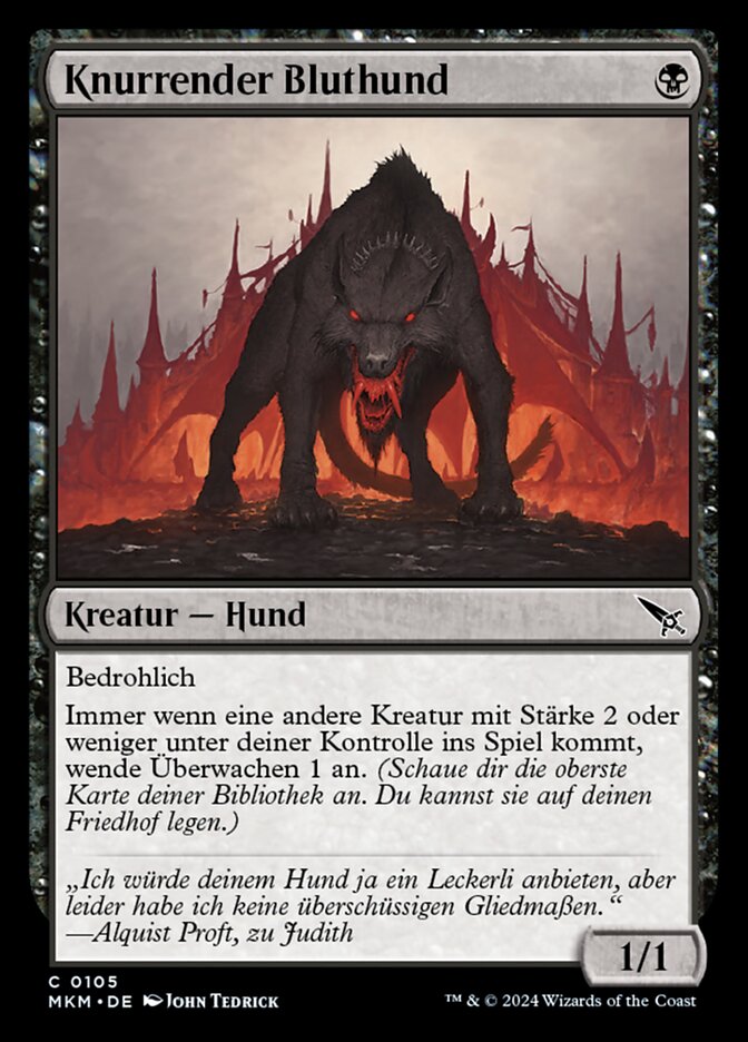 Knurrender Bluthund