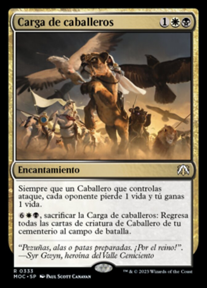 Carga de caballeros