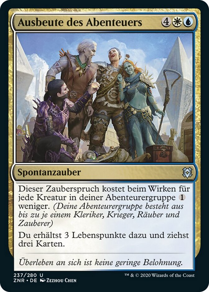 Ausbeute des Abenteuers