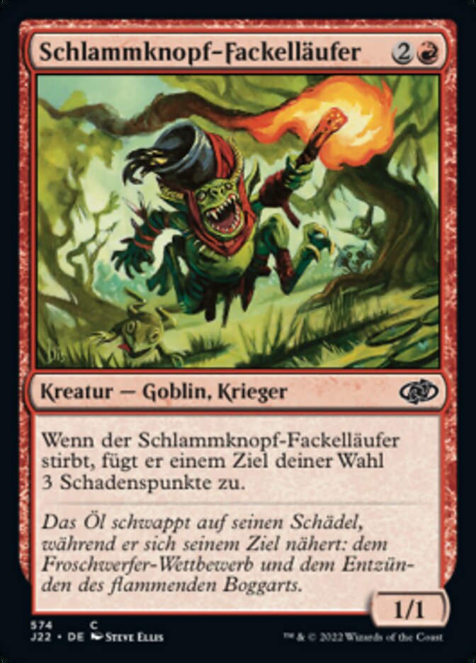 Schlammknopf-Fackelläufer