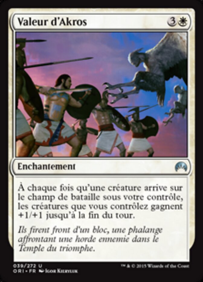 Valeur d'Akros