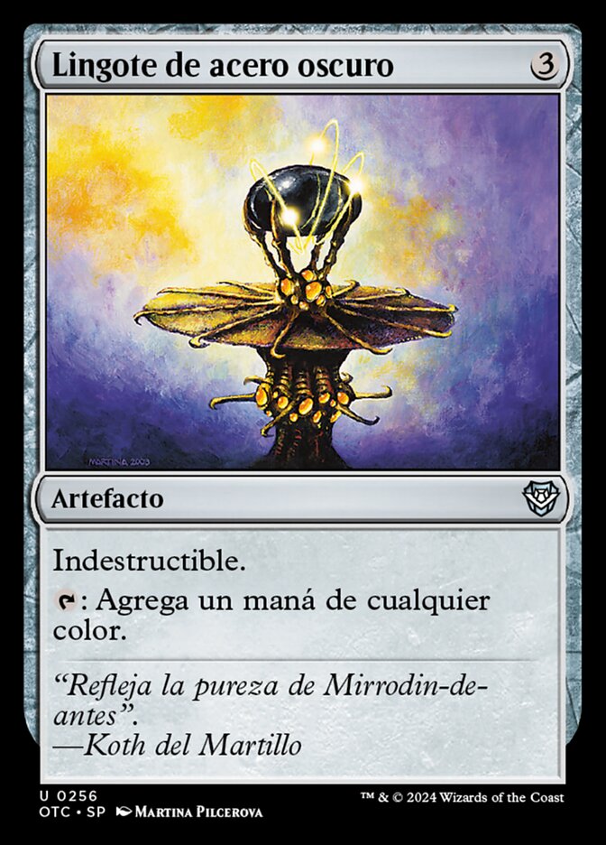 Lingote de acero oscuro