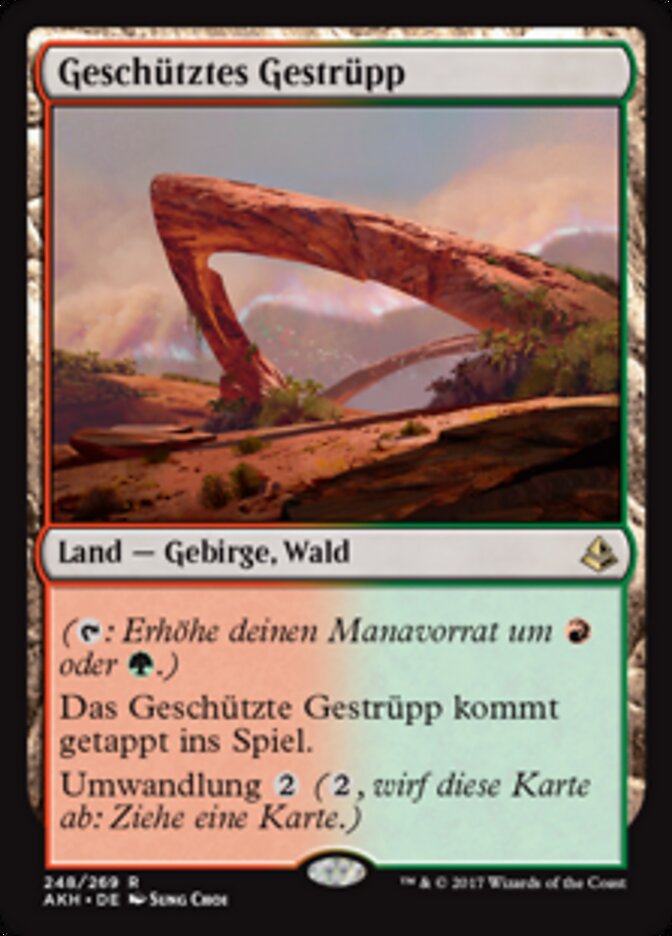 Geschütztes Gestrüpp