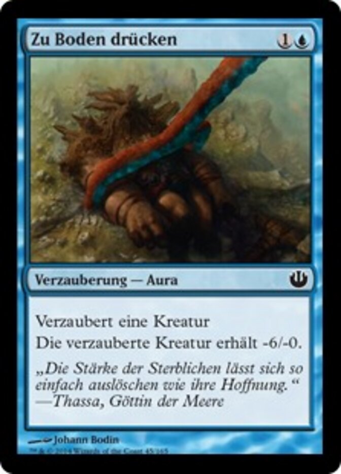 Zu Boden drücken