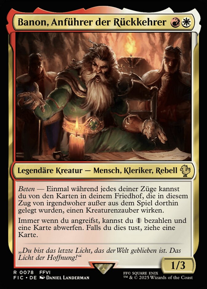Banon, Anführer der Rückkehrer