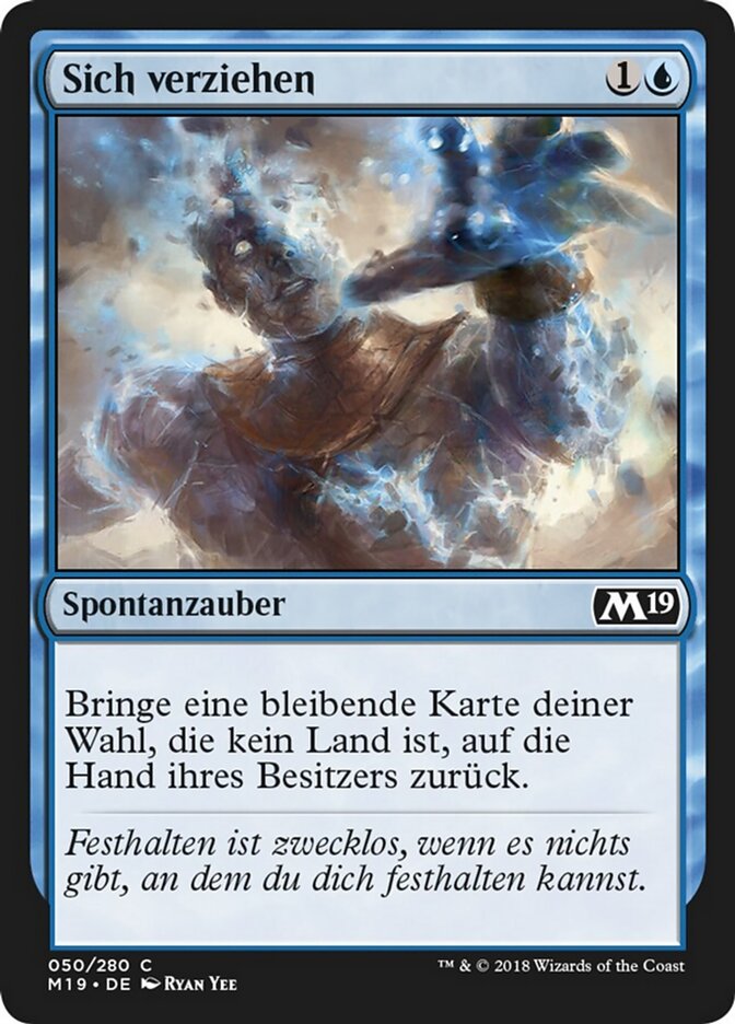 Sich verziehen