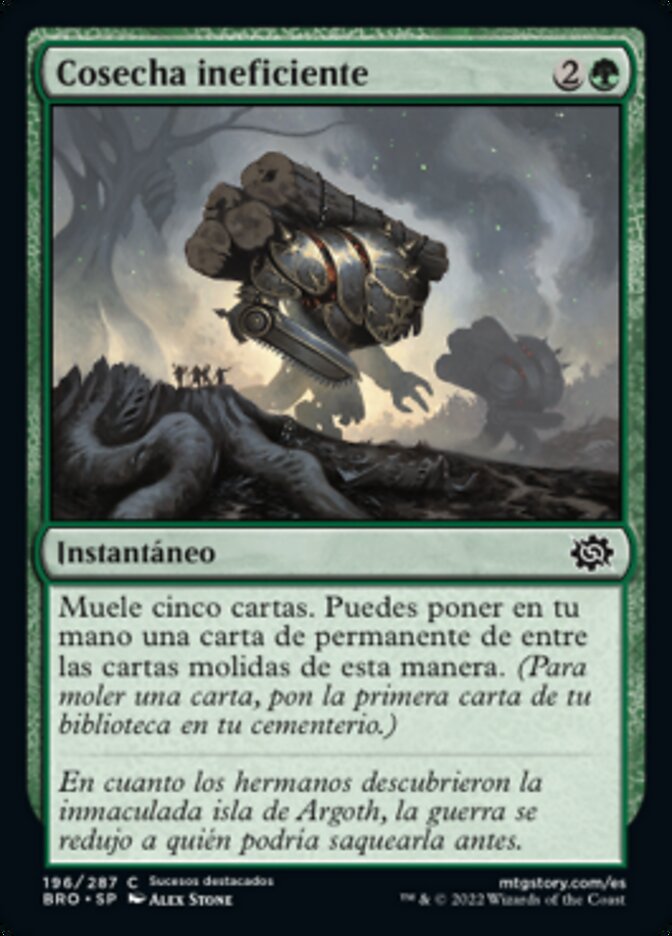 Cosecha ineficiente