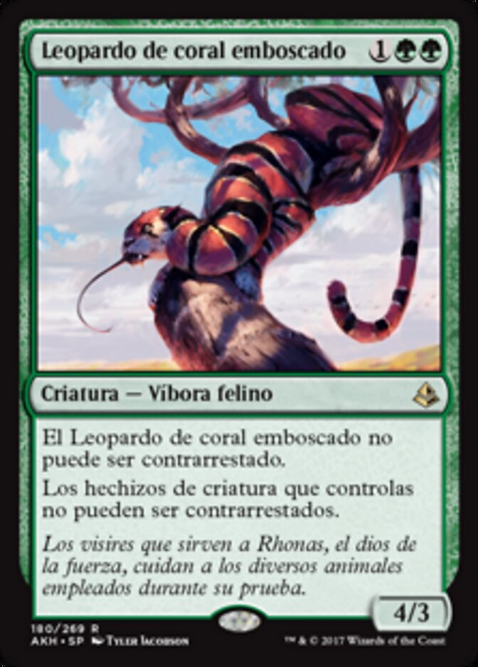 Leopardo de coral emboscado