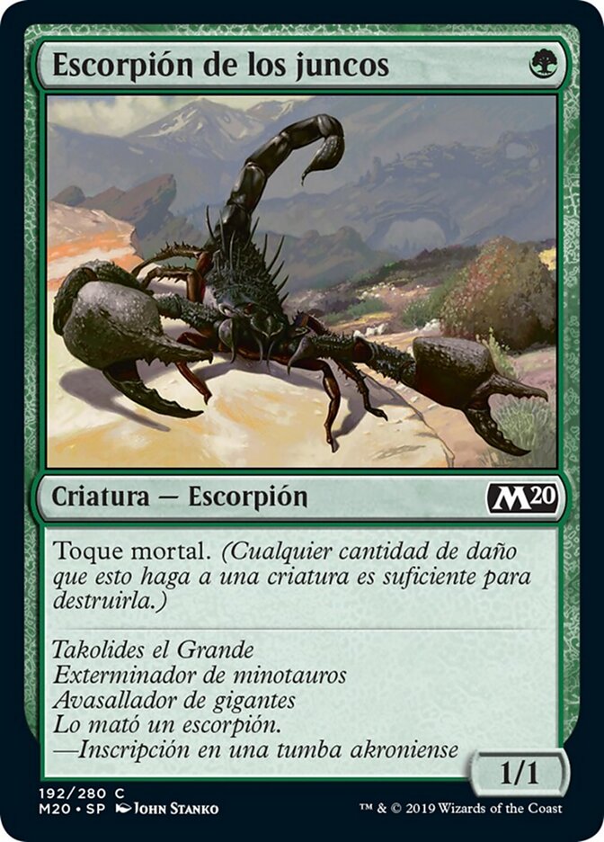 Escorpión de los juncos