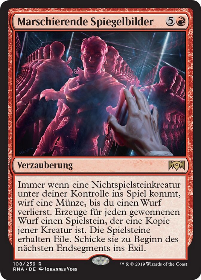 Marschierende Spiegelbilder