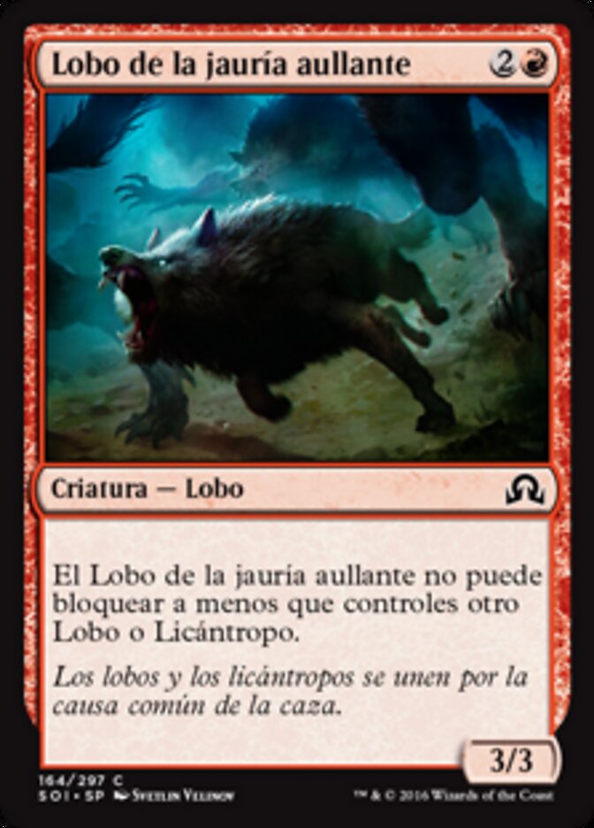 Lobo de la jauría aullante