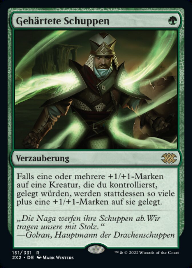 Gehärtete Schuppen