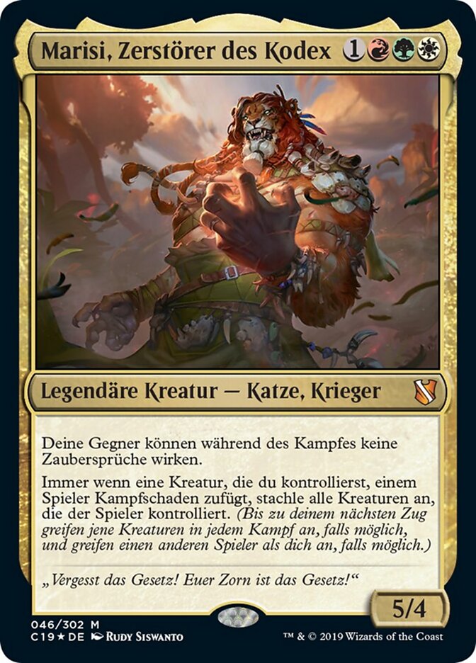 Marisi, Zerstörer des Kodex