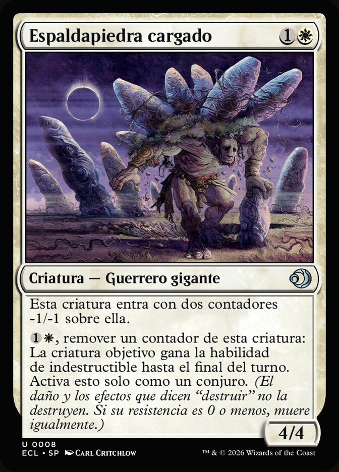 Espaldapiedra cargado