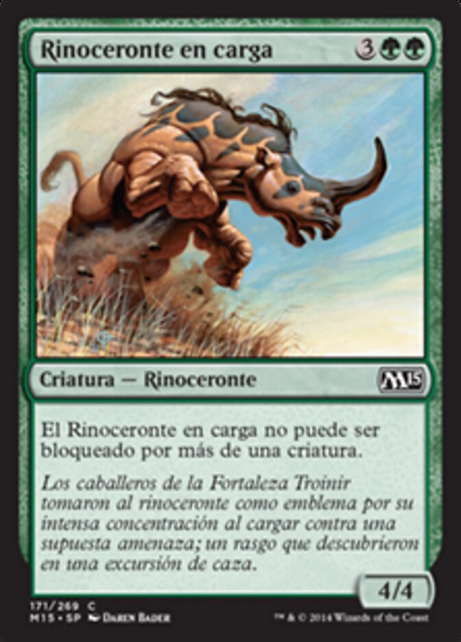 Rinoceronte en carga