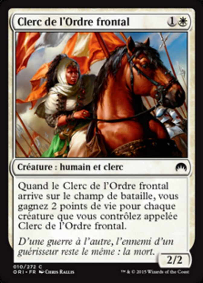Clerc de l'Ordre frontal