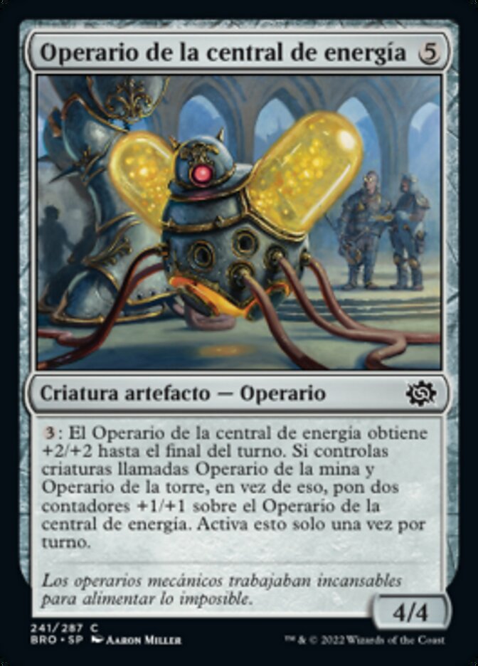 Operario de la central de energía