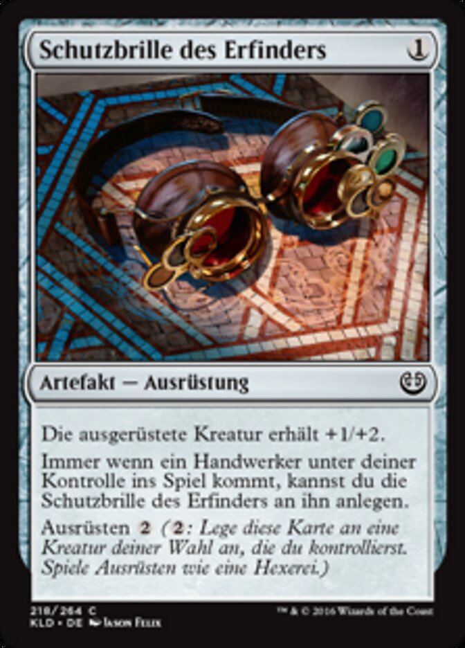 Schutzbrille des Erfinders
