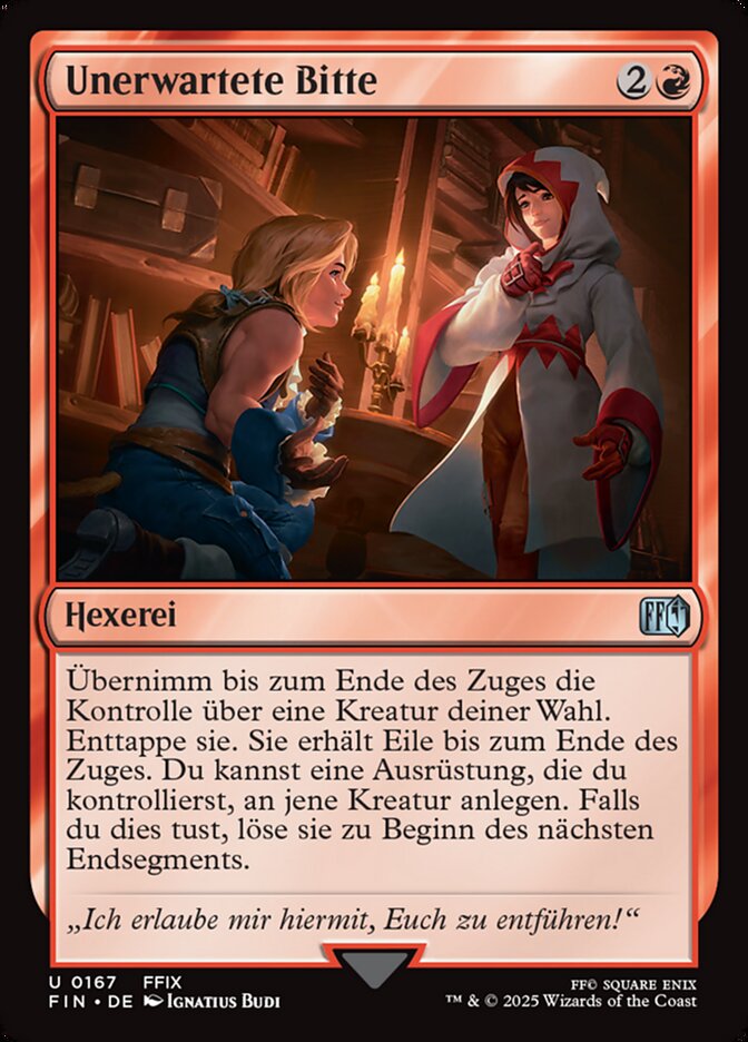 Unerwartete Bitte