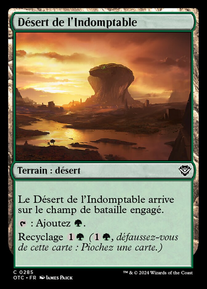 Désert de l'Indomptable