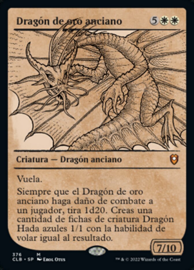 Dragón de oro anciano