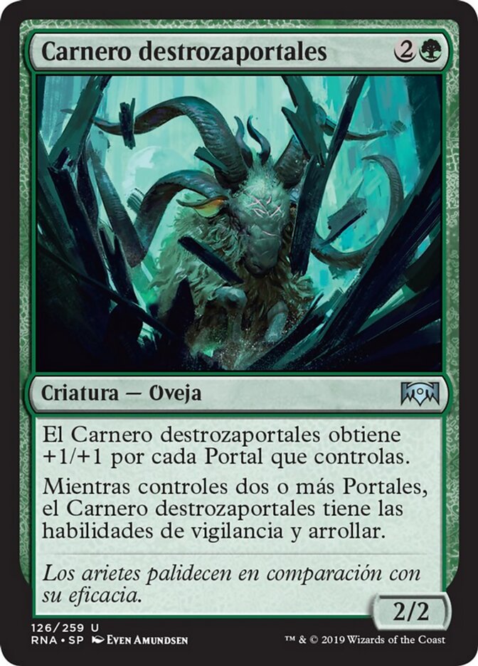 Carnero destrozaportales