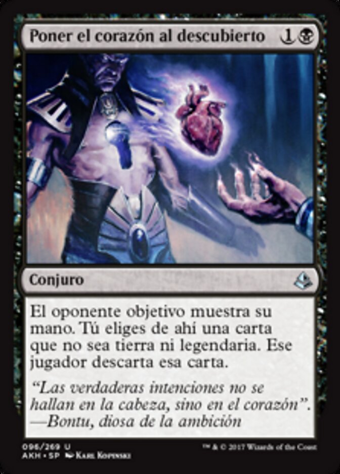 Poner el corazón al descubierto