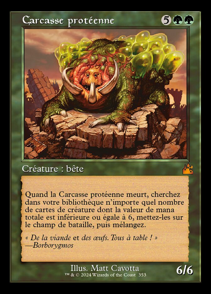 Carcasse protéenne