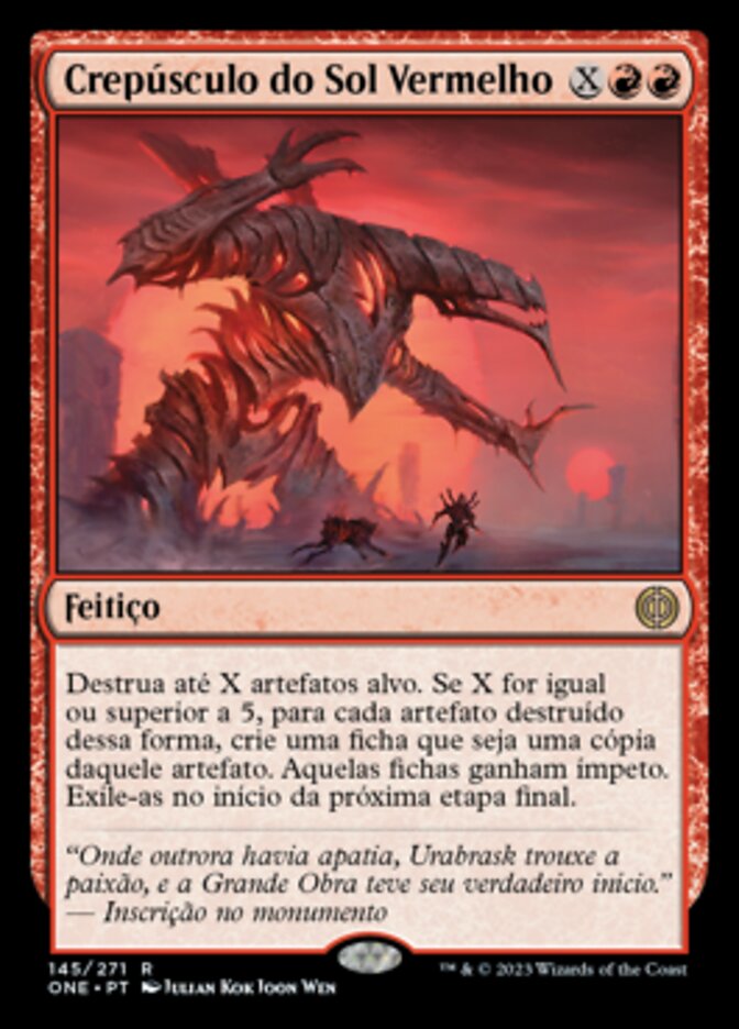 Crepúsculo do Sol Vermelho