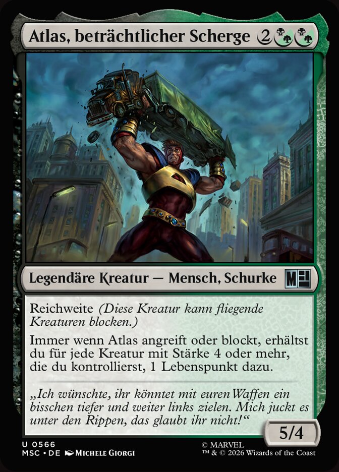 Atlas, beträchtlicher Scherge