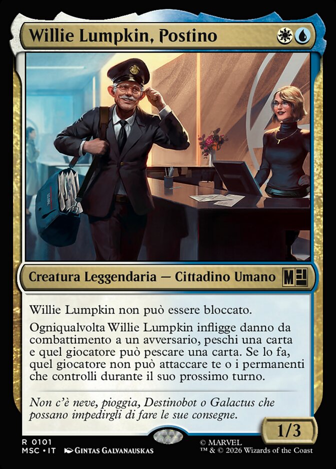 Willie Lumpkin, Postino