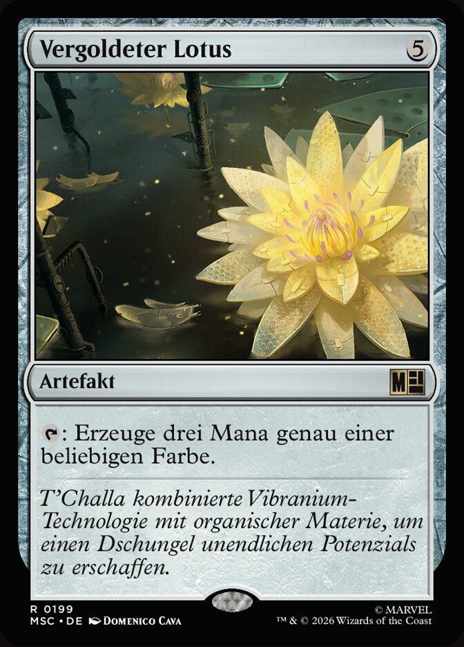 Vergoldeter Lotus