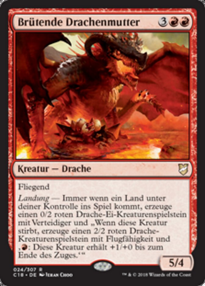 Brütende Drachenmutter