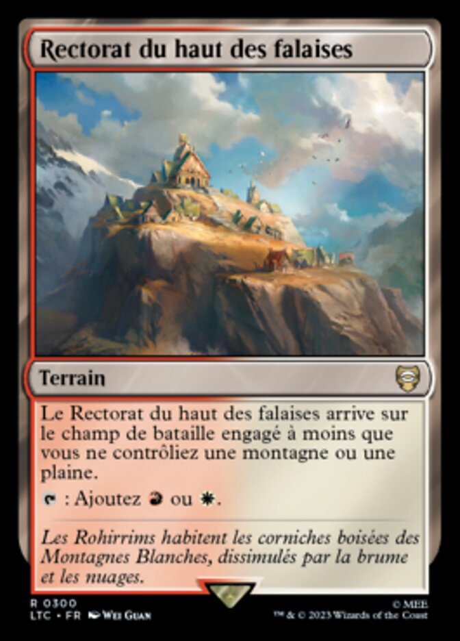 Rectorat du haut des falaises